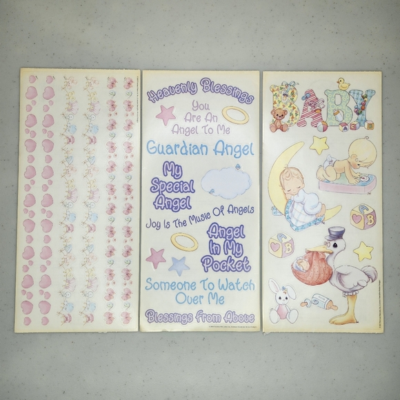 Precious Moments Baby Boy Scrapbooking Sticker Lot - Picture 3 of 5